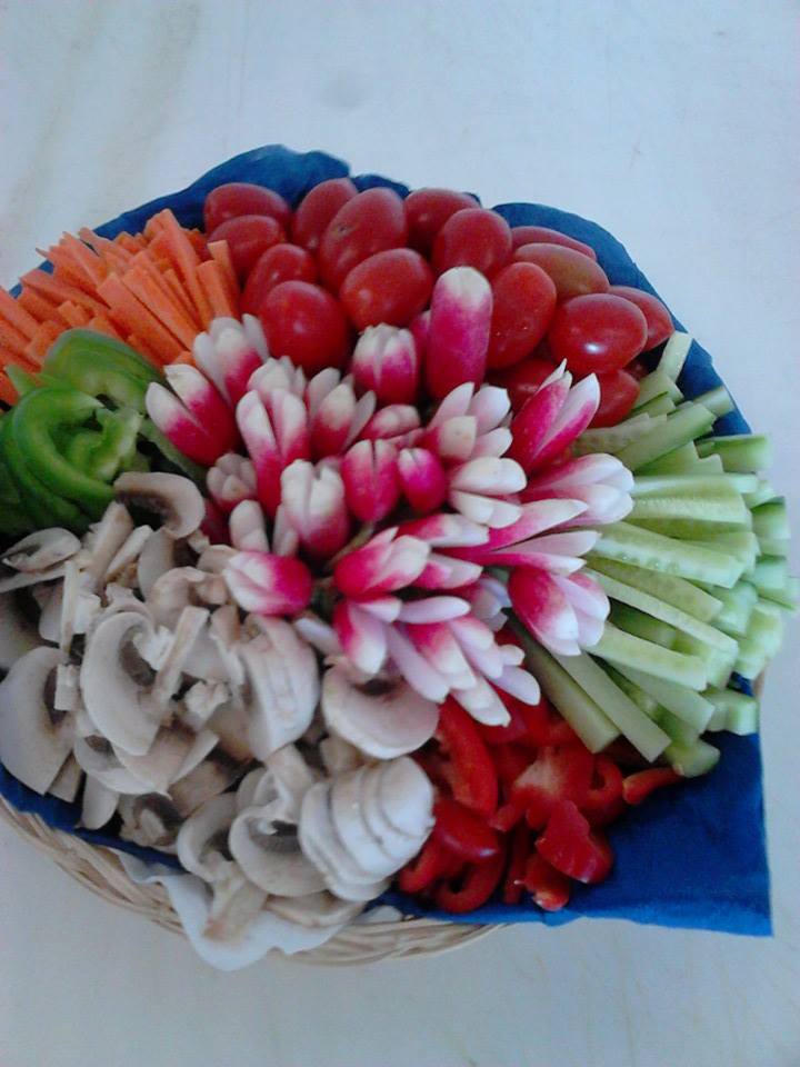 Farandoles de petits légumes crus