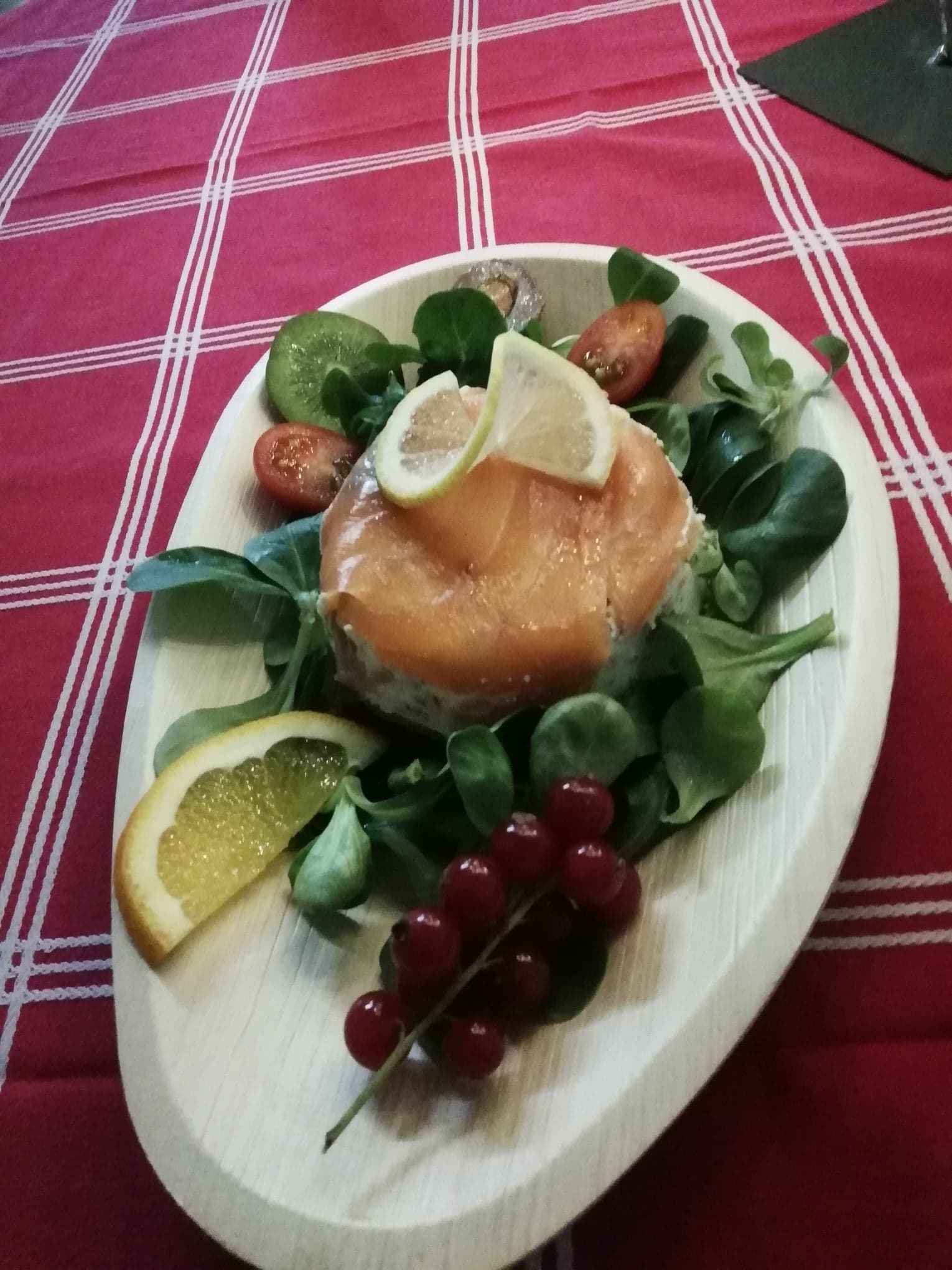 Millefeuille de saumon fumé